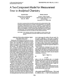 Cover page: A Two-Component Model for Measurement Error in Analytical Chemistry