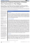 Cover page: Spatial and Temporal Clustering of Dengue Virus Transmission in Thai Villages