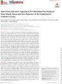 Cover page: Giant Virus Infection Signatures Are Modulated by Euphotic Zone Depth Strata and Iron Regimes of the Subantarctic Southern Ocean