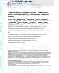 Cover page: Single-cell epigenomic analyses implicate candidate causal variants at inherited risk loci for Alzheimer’s and Parkinson’s diseases