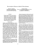 Cover page: The Analysis of Resource-limited Vision Systems