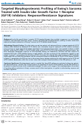 Cover page: Targeted Morphoproteomic Profiling of Ewing's Sarcoma Treated with Insulin-Like Growth Factor 1 Receptor (IGF1R) Inhibitors: Response/Resistance Signatures