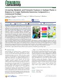 Cover page: Unraveling Metabolic and Proteomic Features in Soybean Plants in Response to Copper Hydroxide Nanowires Compared to a Commercial Fertilizer