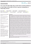 Cover page: The Latent Dirichlet Allocation model with covariates (LDAcov): A case study on the effect of fire on species composition in Amazonian forests