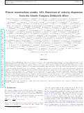 Cover page: Planck intermediate results