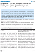 Cover page: Psychometric Curve and Behavioral Strategies for Whisker-Based Texture Discrimination in Rats