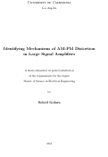 Cover page: Identifying Mechanisms of AM-PM Distortion in Large Signal Amplifiers