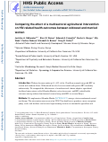 Cover page: Comparing the effect of a multisectoral agricultural intervention on HIV-related health outcomes between widowed and married women