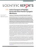 Cover page: Active Transport of Peptides Across the Intact Human Tympanic Membrane.