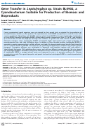 Cover page: Gene Transfer in Leptolyngbya sp. Strain BL0902, a Cyanobacterium Suitable for Production of Biomass and Bioproducts