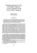 Cover page: Running Aground in a Sea of Complex Litigation: A Case Comment on the Exxon Valdez Litigation