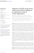 Cover page: Diagnosis of ADHD using virtual reality and artificial intelligence: an exploratory study of clinical applications.