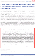 Cover page: Living Well with Kidney Disease by Patient and Care-Partner Empowerment: Kidney Health for Everyone Everywhere: