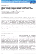 Cover page: Liver mitochondrial oxygen consumption and proton leak kinetics in broilers supplemented with dietary copper or zinc following coccidiosis challenge