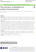 Cover page: The economics of adaptations to evidence-based practices.