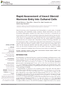 Cover page: Rapid Assessment of Insect Steroid Hormone Entry Into Cultured Cells