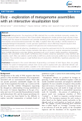 Cover page: Elviz - exploration of metagenome assemblies with an interactive visualization tool.