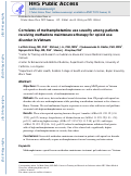 Cover page: Correlates of methamphetamine use severity among patients receiving methadone maintenance treatment for opioid use disorder in Vietnam