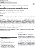 Cover page: How biomarker patterns can be utilized to identify individuals with a high disease burden: a bioinformatics approach towards predictive, preventive, and personalized (3P) medicine