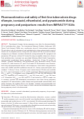 Cover page: Pharmacokinetics and safety of first-line tuberculosis drugs rifampin, isoniazid, ethambutol, and pyrazinamide during pregnancy and postpartum: results from IMPAACT P1026s