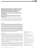 Cover page: Applying Experiential Learning to Career Development Training for Biomedical Graduate Students and Postdocs: Perspectives on Program Development and Design