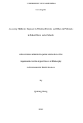 Cover page: Assessing Children's Exposure to Ultrafine Particles and Other Air Pollutants in School Buses and at Schools