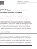 Cover page: Expression of IGF/insulin receptor in prostate cancer tissue and progression to lethal disease