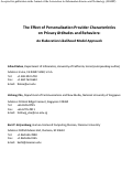 Cover page: The effect of personalization provider characteristics on privacy attitudes and behaviors: An Elaboration Likelihood Model approach