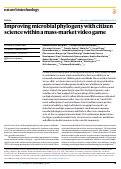 Cover page: Improving microbial phylogeny with citizen science within a mass-market video game.