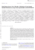 Cover page: Dark Energy Survey Year 3 results: calibration of lens sample redshift distributions using clustering redshifts with BOSS/eBOSS