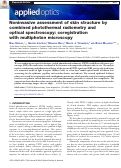 Cover page: Noninvasive assessment of skin structure by combined photothermal radiometry and optical spectroscopy: coregistration with multiphoton microscopy.