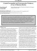 Cover page: Cranial Neuropathies and Neuromuscular Weakness: A Case of Mistaken Identity