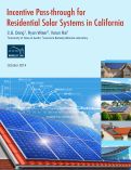 Cover page: Incentive Pass-through for Residential Solar Systems in California