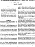 Cover page: The effect of stimulus presentation time on bias: A diffusion-model based analysis