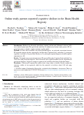 Cover page: Online study partner‐reported cognitive decline in the Brain Health Registry