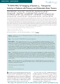 Cover page: 18F-FSPG PET/CT Imaging of System xC- Transporter Activity in Patients with Primary and Metastatic Brain Tumors.