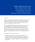 Cover page: Analysis of High Volume For-Hire Vehicle Data for New York City. Selected Months, 2019–2022