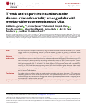 Cover page: Trends and disparities in cardiovascular disease-related mortality among adults with myeloproliferative neoplasms in USA.