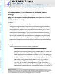 Cover page: Infant perception of sex differences in biological motion displays