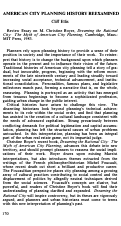 Cover page: Dreaming the Rational City: The Myth of American City Planning by Christine Boyer