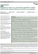 Cover page: Prospective study of a case-finding algorithm to detect NAFLD with advanced fibrosis in primary care patients.