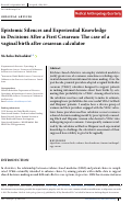 Cover page: Epistemic Silences and Experiential Knowledge in Decisions After a First Cesarean: The case of a vaginal birth after cesarean calculator.