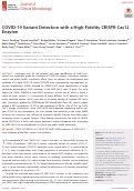 Cover page: COVID-19 Variant Detection with a High-Fidelity CRISPR-Cas12 Enzyme