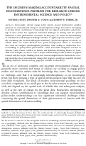 Cover page: The Decision‐Making/Accountability Spatial Incongruence Problem for Research Linking Environmental Science and Policy