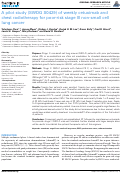 Cover page: A Pilot Study (SWOG S0429) of Weekly Cetuximab and Chest Radiotherapy for Poor-Risk Stage III Non-Small Cell Lung Cancer