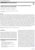 Cover page: Conduction System Pacing in Pediatrics and Congenital Heart Disease, a Single Center Series of 24 Patients.