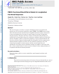 Cover page: FMEM: Functional Mixed Effects Models for Longitudinal Functional Responses.