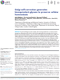 Cover page: Golgi self-correction generates bioequivalent glycans to preserve cellular homeostasis