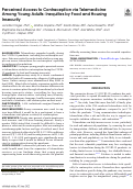 Cover page: Perceived Access to Contraception via Telemedicine Among Young Adults: Inequities by Food and Housing Insecurity.