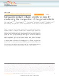 Cover page: Ganoderma lucidum reduces obesity in mice by modulating the composition of the gut microbiota